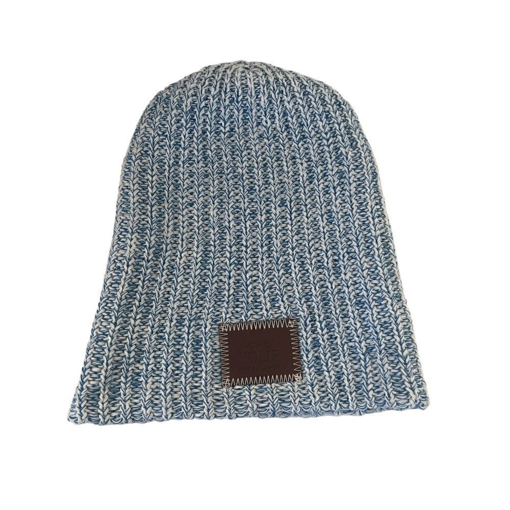 White and Blue Love Your Melon Beanie